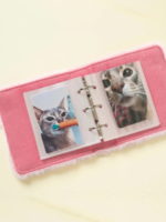 Fluffy Pink Photocard Binder Daiso kpop maroc gomshop.ma