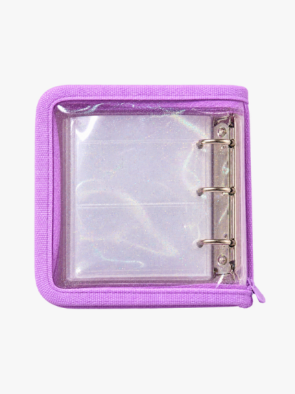 Daiso Photocard Binder Purple Glitter kpop maroc gomshop.ma