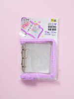 Daiso Photocard Binder Purple Glitter kpop maroc gomshop.ma